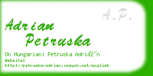 adrian petruska business card